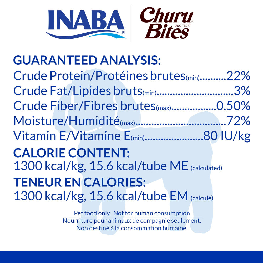 INABA Churu Bites con Vitamina E para apoyar el sistema inmunológico.