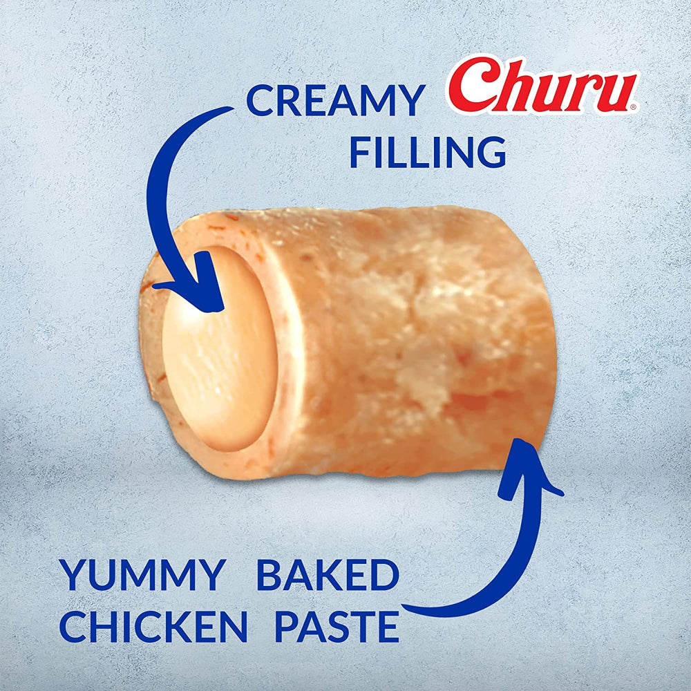 INABA Churu Fun Bites, centro cremoso, ideal para esconder píldoras sin estrés.