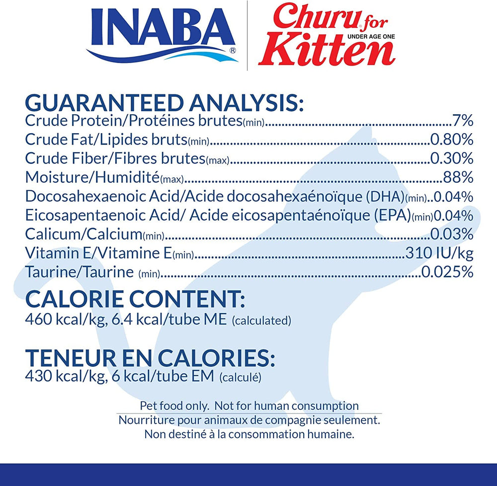 INABA Churu para gatitos puré de atún en 48 tubos