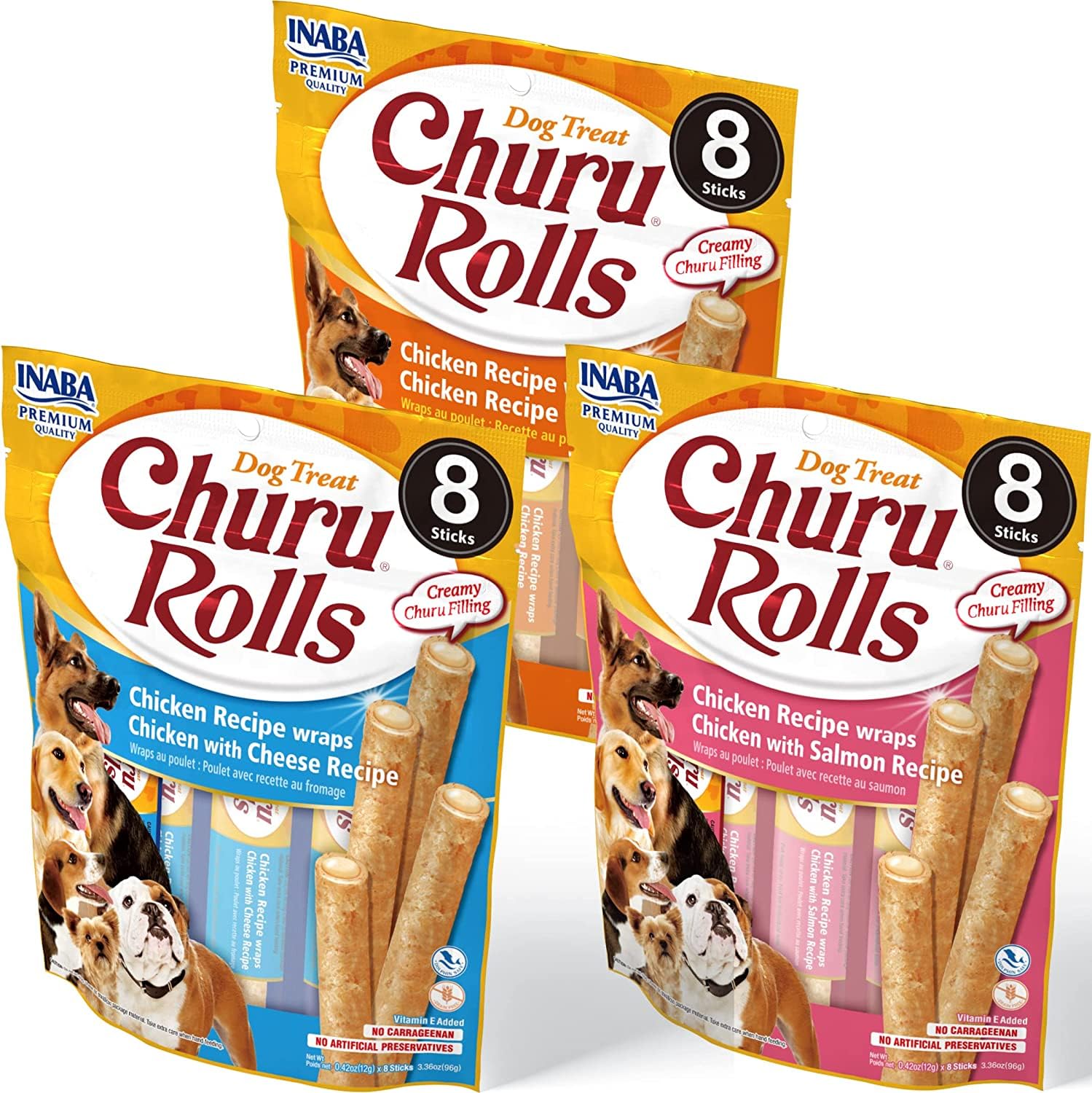 INABA Churu Rolls envase listo para premiar durante el día.