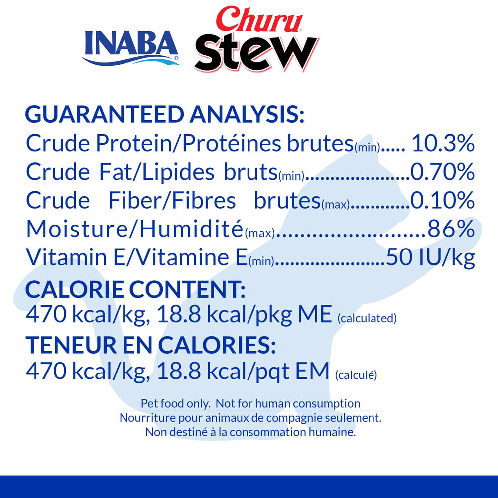 INABA Churu Stew envase pouch practico, abre y sirve con facilidad