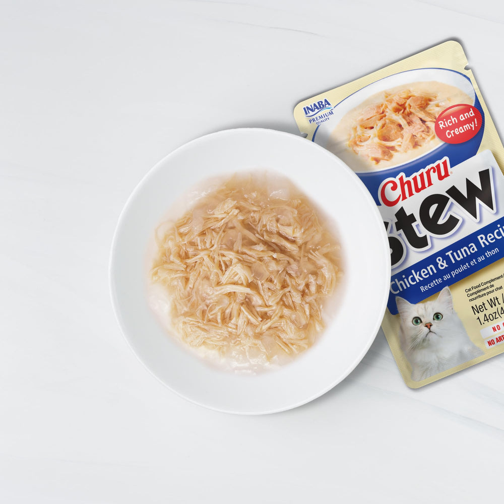 INABA Churu Stew con Vitamina E, apoyo diario para la inmunidad del gato