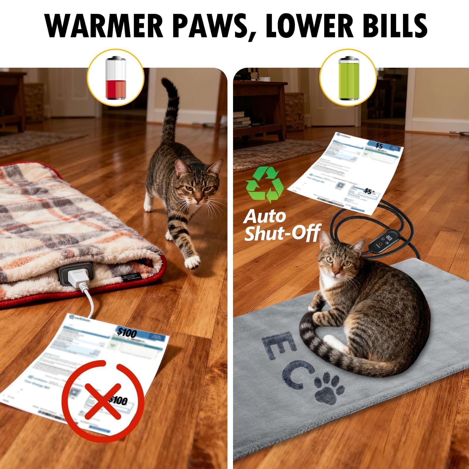 Cama para gatos 5-50 libras inanil, tamaño cómodo para la mayoría.