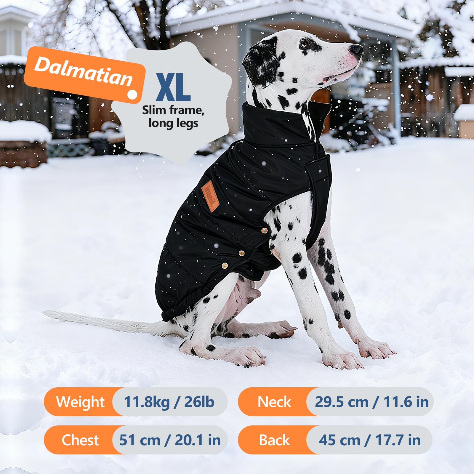 Inanil talla XL para perros medianos, ajuste cómodo.