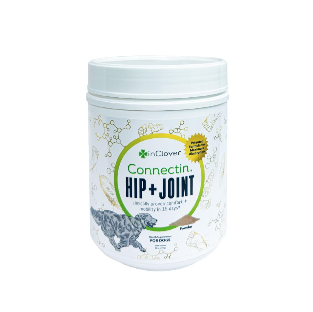 In Clover Connectin: bote de polvo para articulaciones de perros, mejora movilidad.
