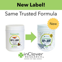 In Clover Connectin: polvo espolvoreado sobre comida para apoyar articulaciones.