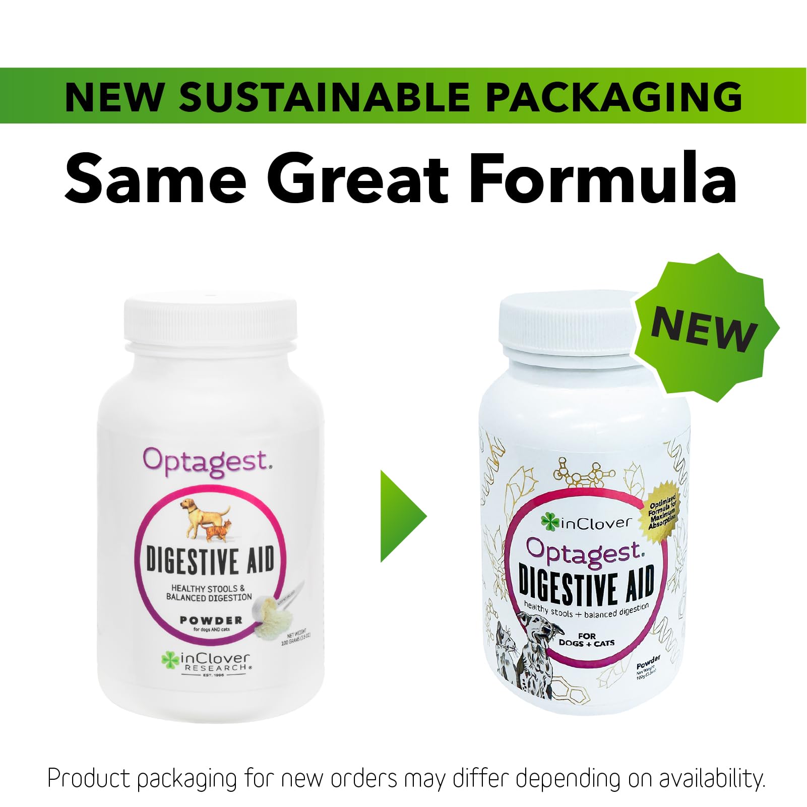 InClover Optagest: prebióticos y enzimas para equilibrio intestinal de perros y gatos