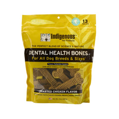 Indigenous Huesos dentales corte fácil para perros, ideal para compartir.