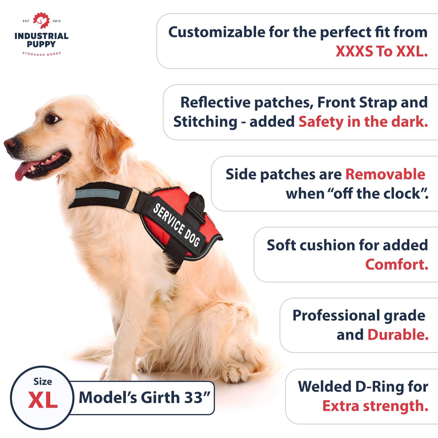 Industrial Puppy asa de seguridad para control inmediato.