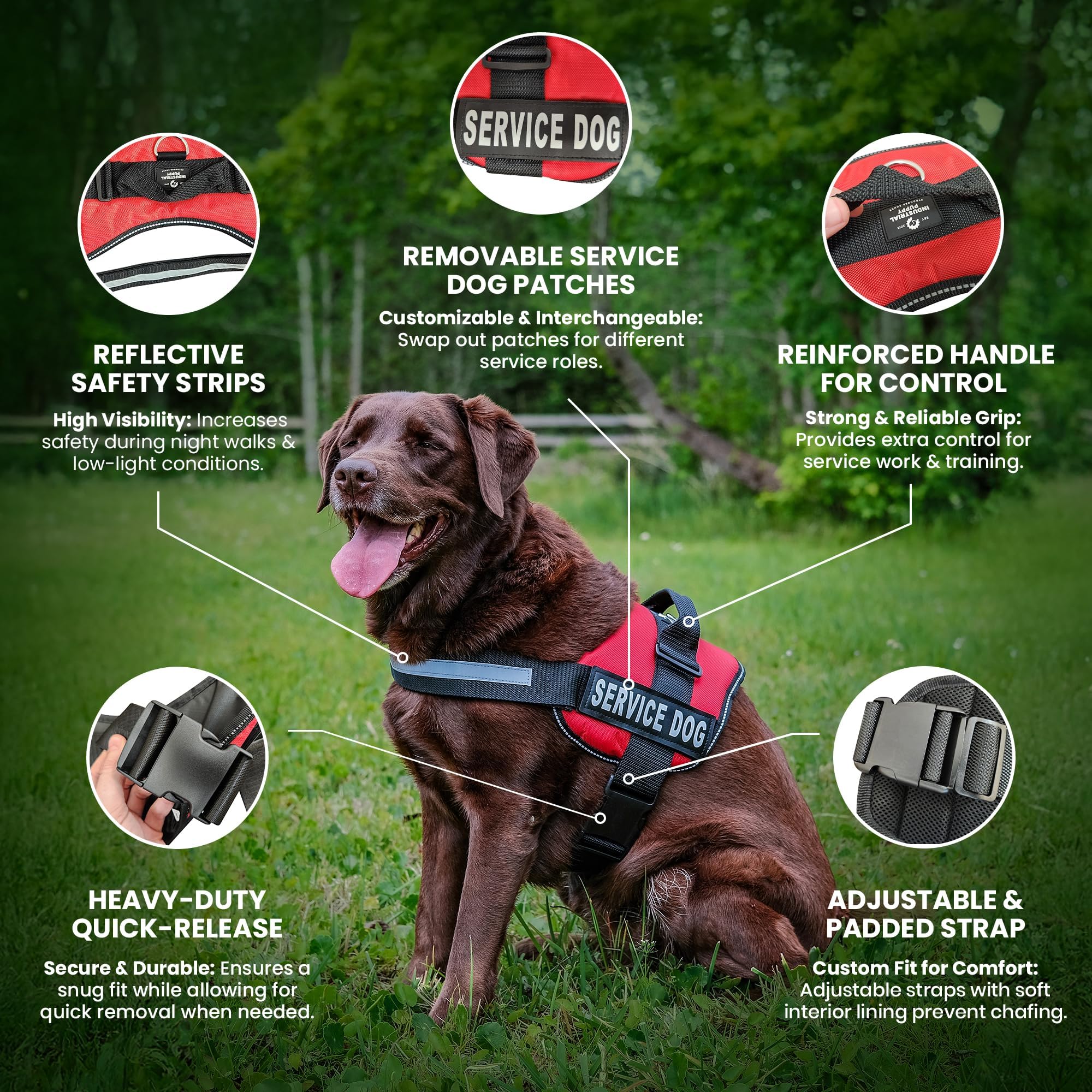 Industrial Puppy chaleco con cierre rápido facilita ponérselo sin esfuerzo.