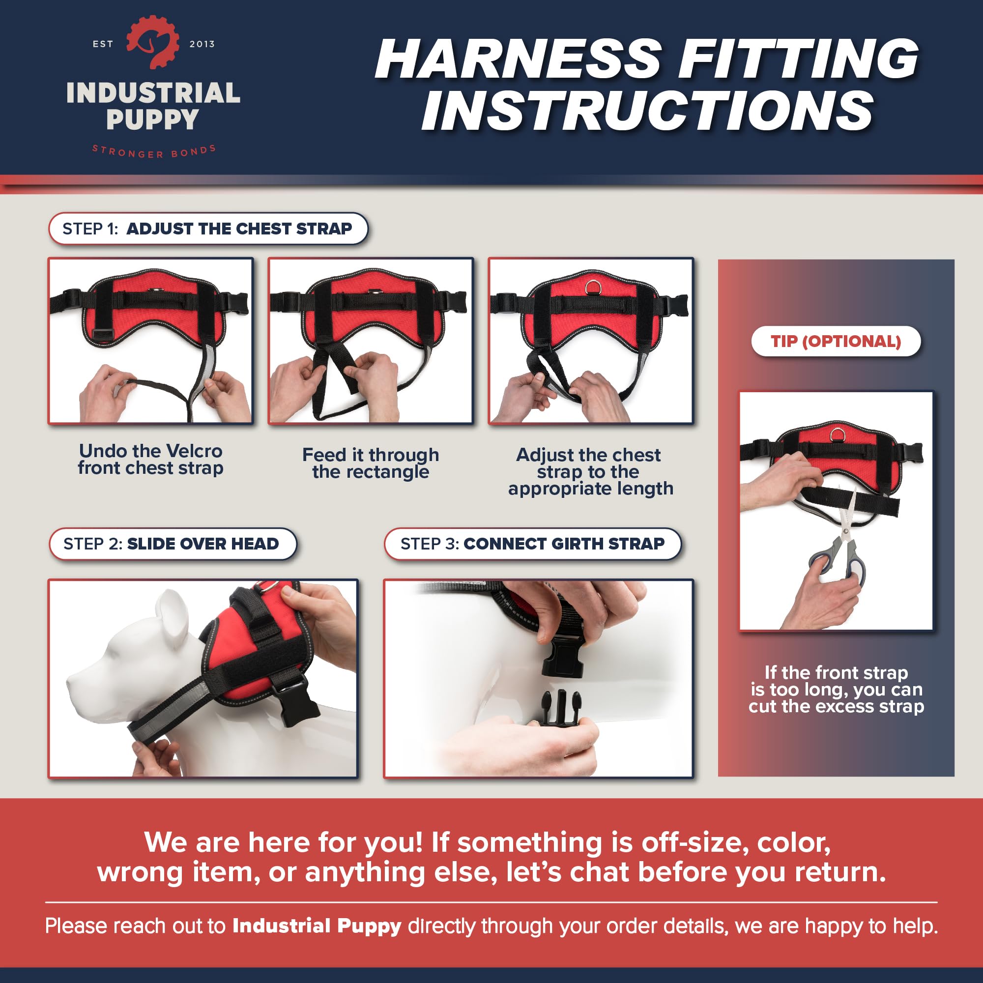 Industrial Puppy compatibilidad con mochilas clip-on para mayor funcionalidad.