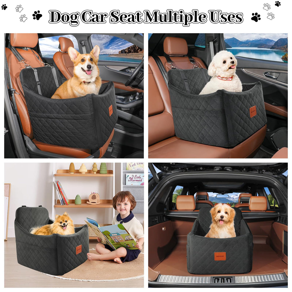 INDYBUD asiento-coche-perro-cubre-lavable facilita limpieza tras viajes.