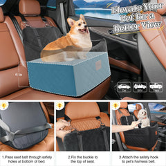 INDYBUD asiento-coche-perro-tejido-peluche ofrece tacto suave para el descanso.