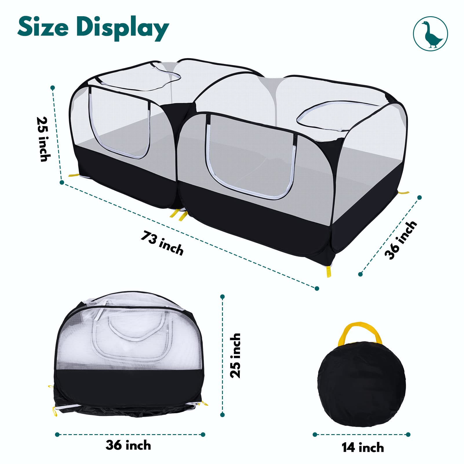 Ineariu dimensiones amplias 185x93x65 cm para varias mascotas