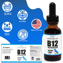 Infinite Health Labs metilcobalamina biodisponible en formato líquido para mascotas