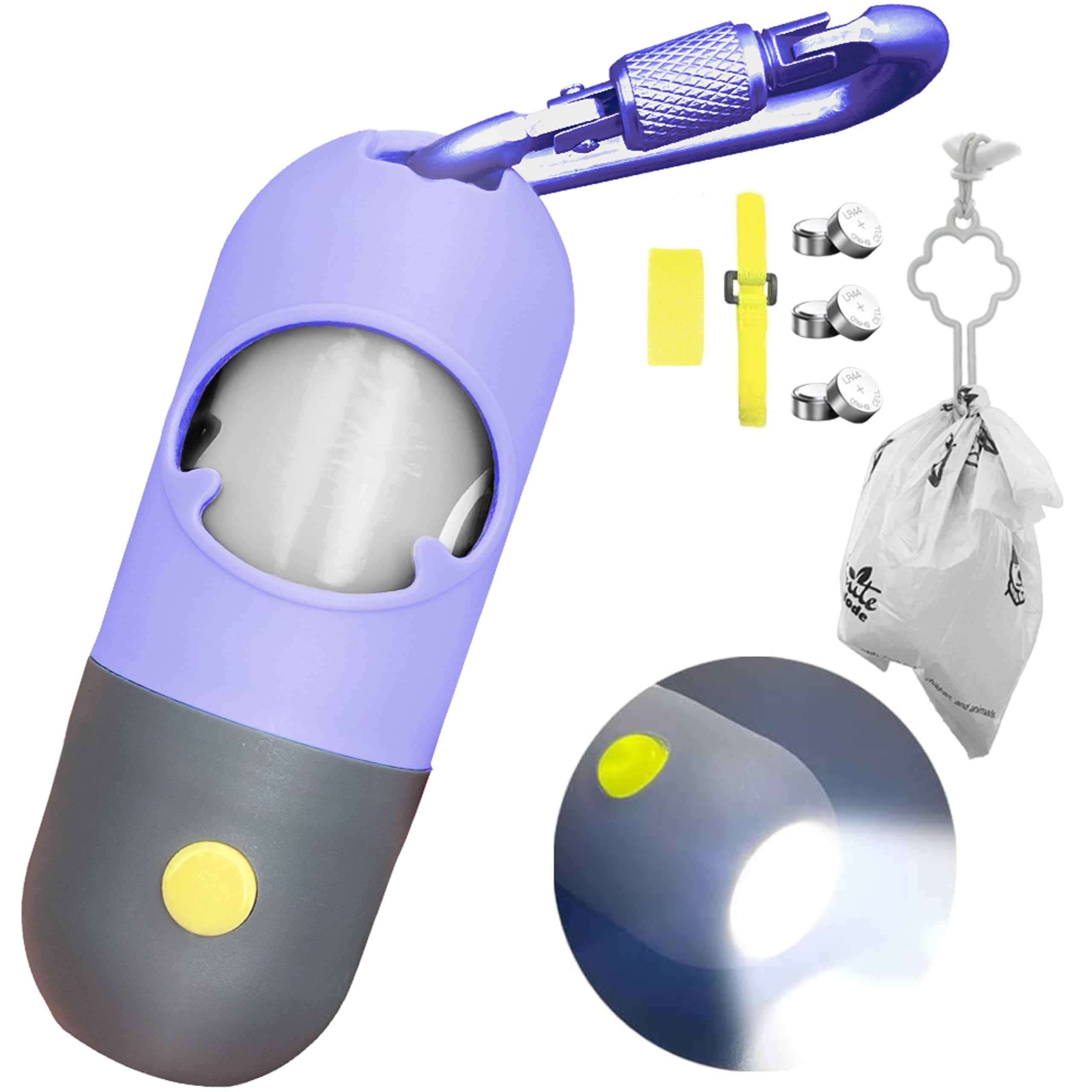 Dispensador Infinite Node con luz integrada para recoger heces durante paseos nocturnos
