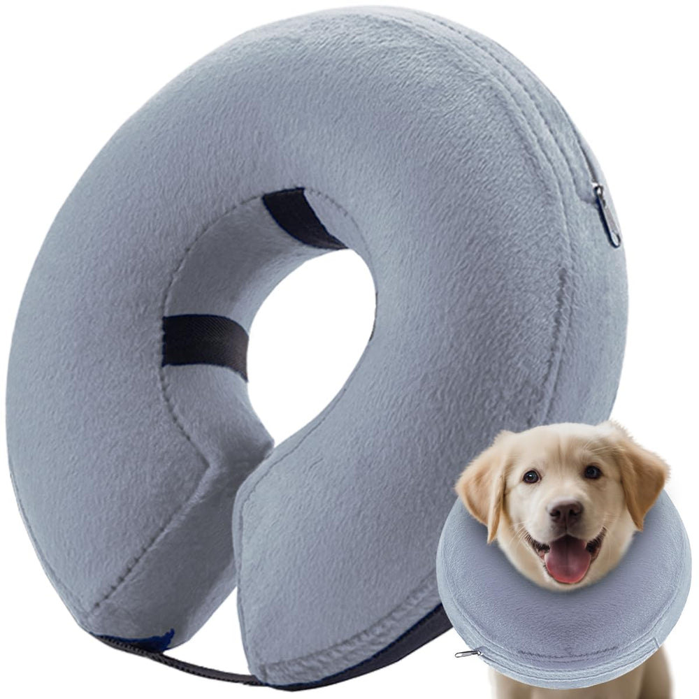 Collar inflable infisu para perros XL, protección suave y cómodo.