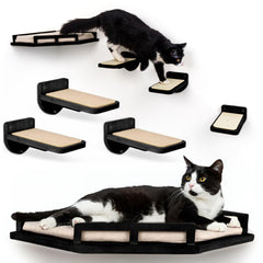 INICIO estanteras-pared-gatos-tres-pasos-negro: escalada segura y estética para tu felino.