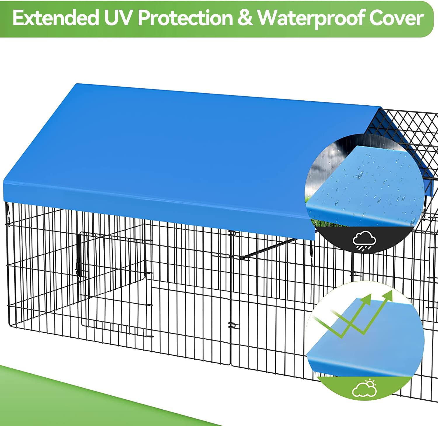 INJOPEXI estructura estable con anclaje al suelo para gallinero exterior.