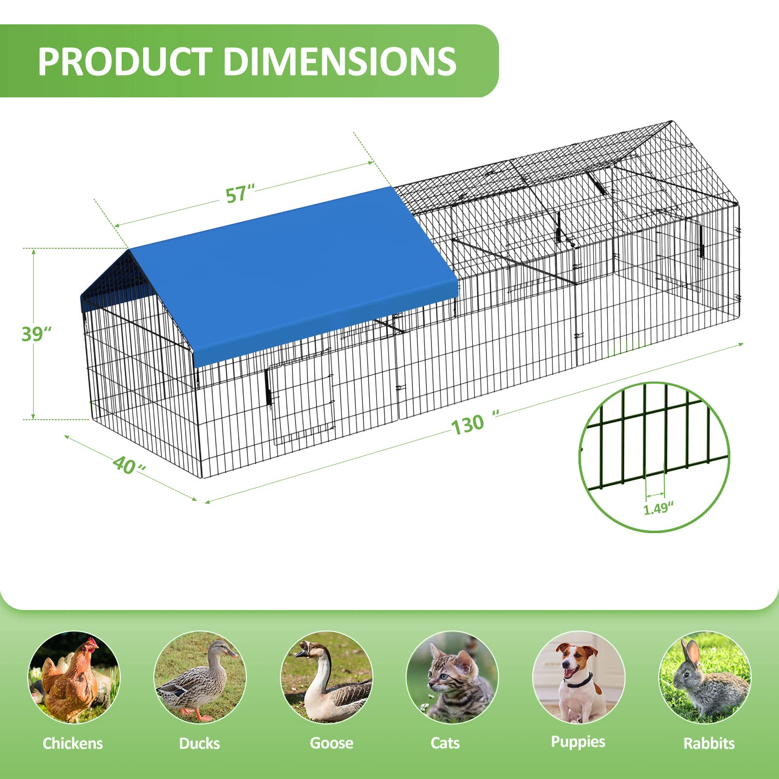 INJOPEXI gallinero con puerta de cierre automático para seguridad de aves.
