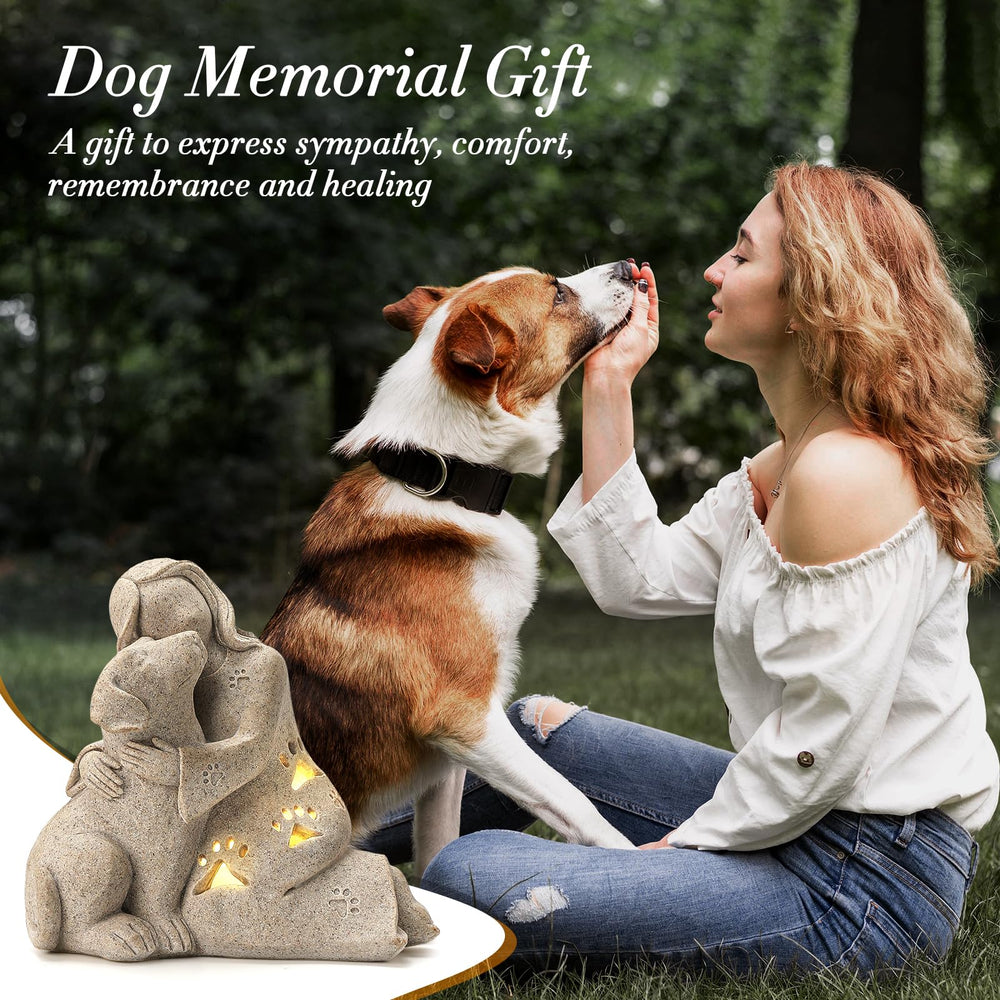 INLOMEM portavelas LED para perro, iluminación suave que acompaña el recuerdo.