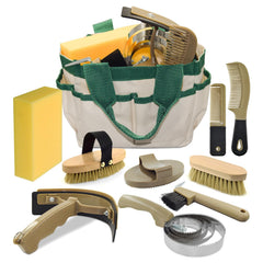 inoreal kit de aseo equino con bolsa para organizar herramientas en la cuadra