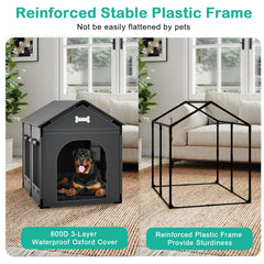 INRLKIT casa-perro-cojin-doble-lado, cojín reversible para distintas climas
