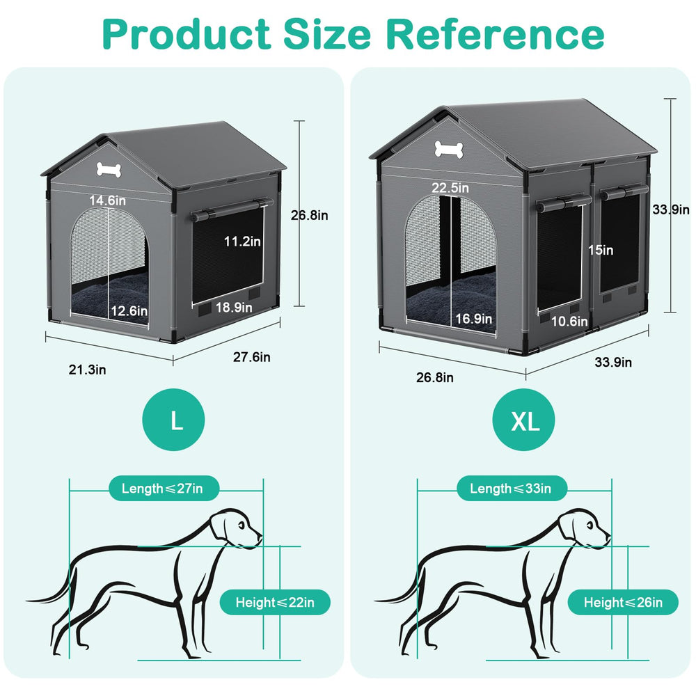 INRLKIT casa-perro-interior-cojin-doble-lado, confort para todas las estaciones
