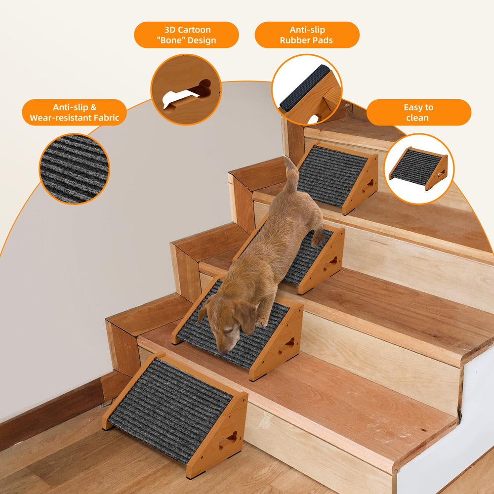 INRLKIT rampa resistente admite hasta 154 libras para mascotas grandes.