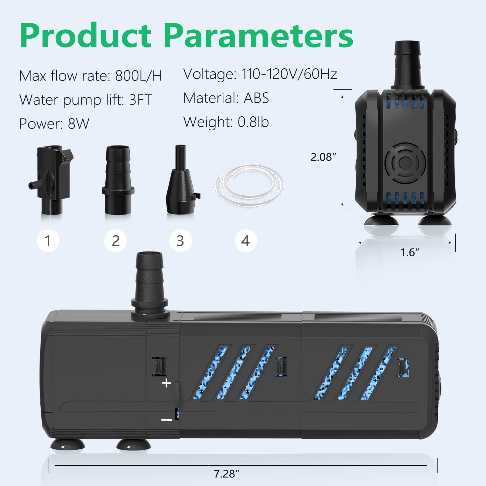 Insputer filtro-submersible en tanque para uso continuo y discreto