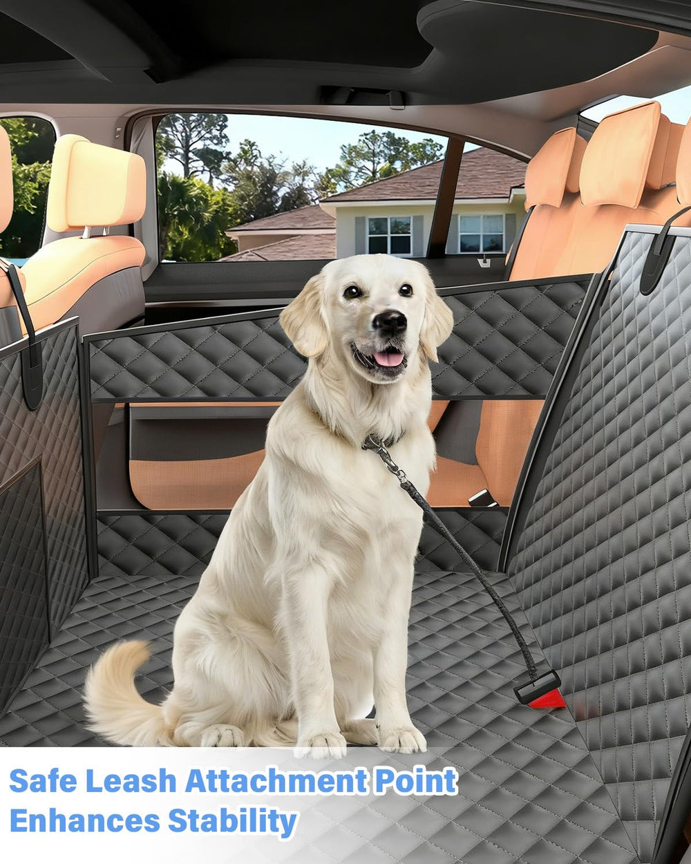 Instraella asiento plegable para perros en coche, fácil de guardar.