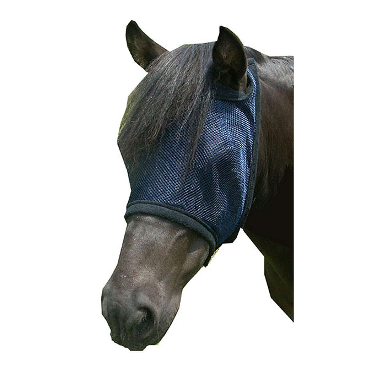 Intrepid International mascarilla anti moscas para caballos miniatura, azul marino, protege del sol y evita roces
