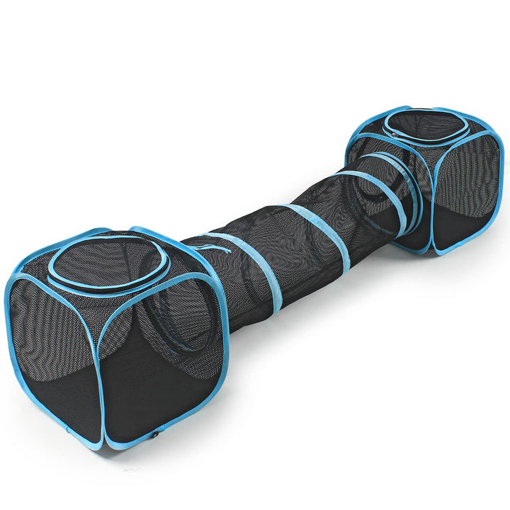 INTURN tent para gatos con dos cubos, espacio de juego seguro y cómodo.