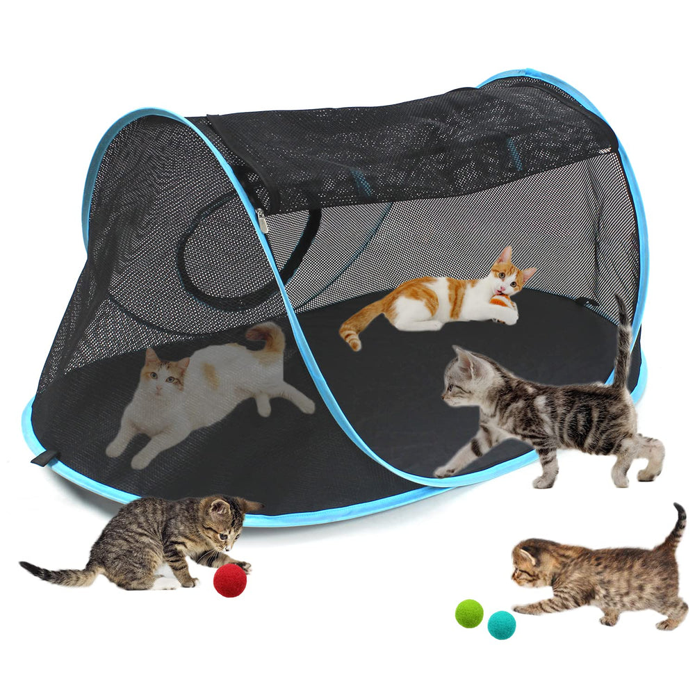 INTURN tienda para gatos exterior, refugio cómodo para juego al aire libre