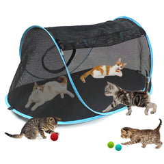 INTURN tienda para gatos exterior, refugio cómodo para juego al aire libre