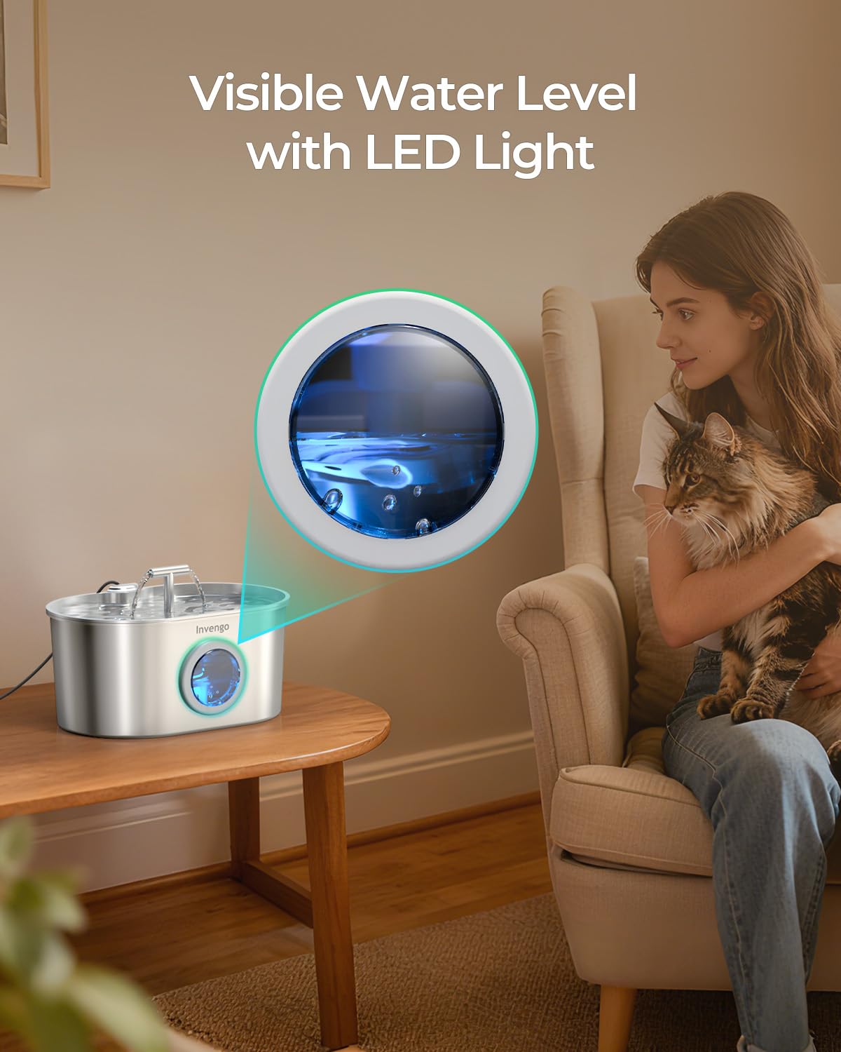 Invengo Diseño con dos modos de bebida para diferentes preferencias.