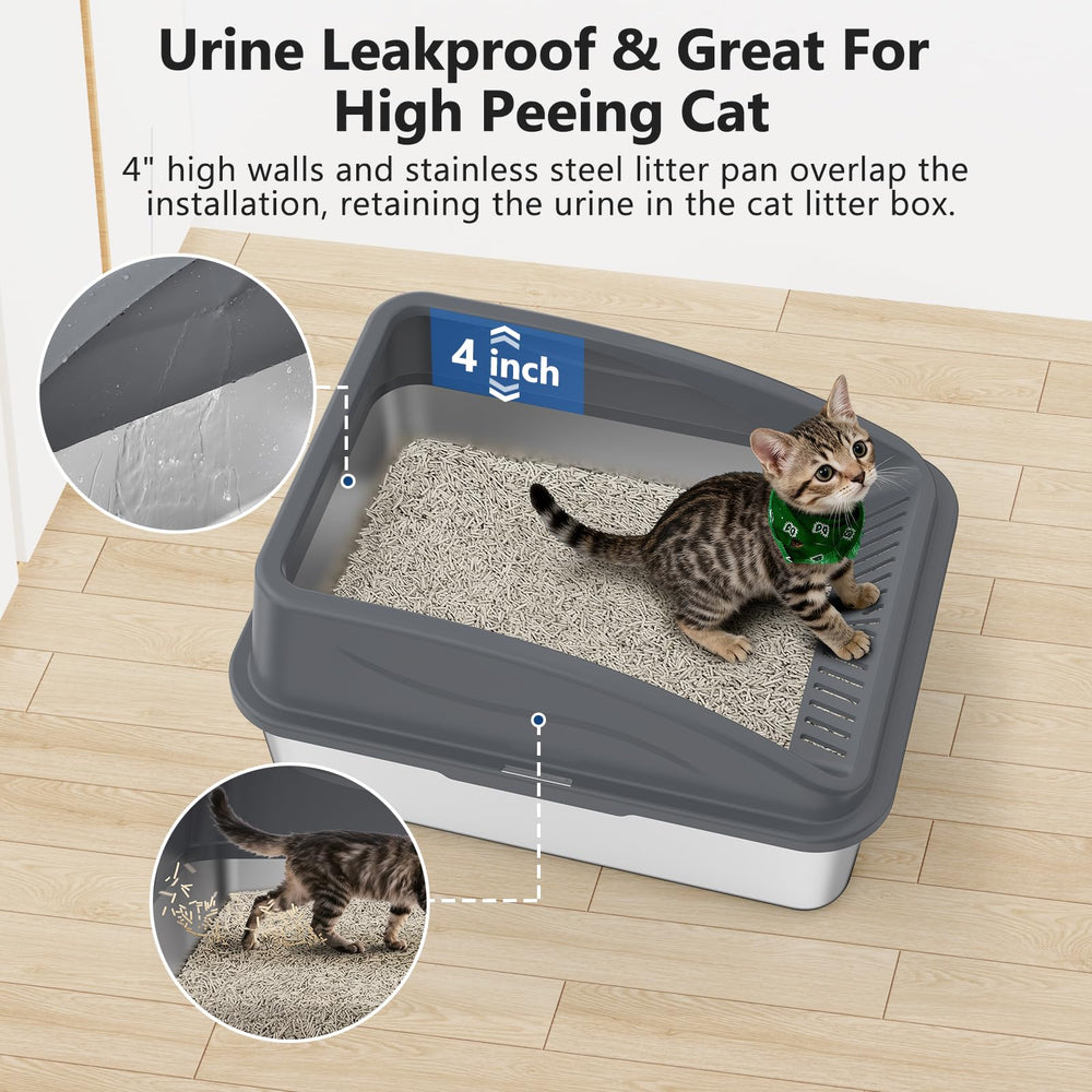 INVENHO caja-litter interior limpio-resistente facilita limpieza rápida