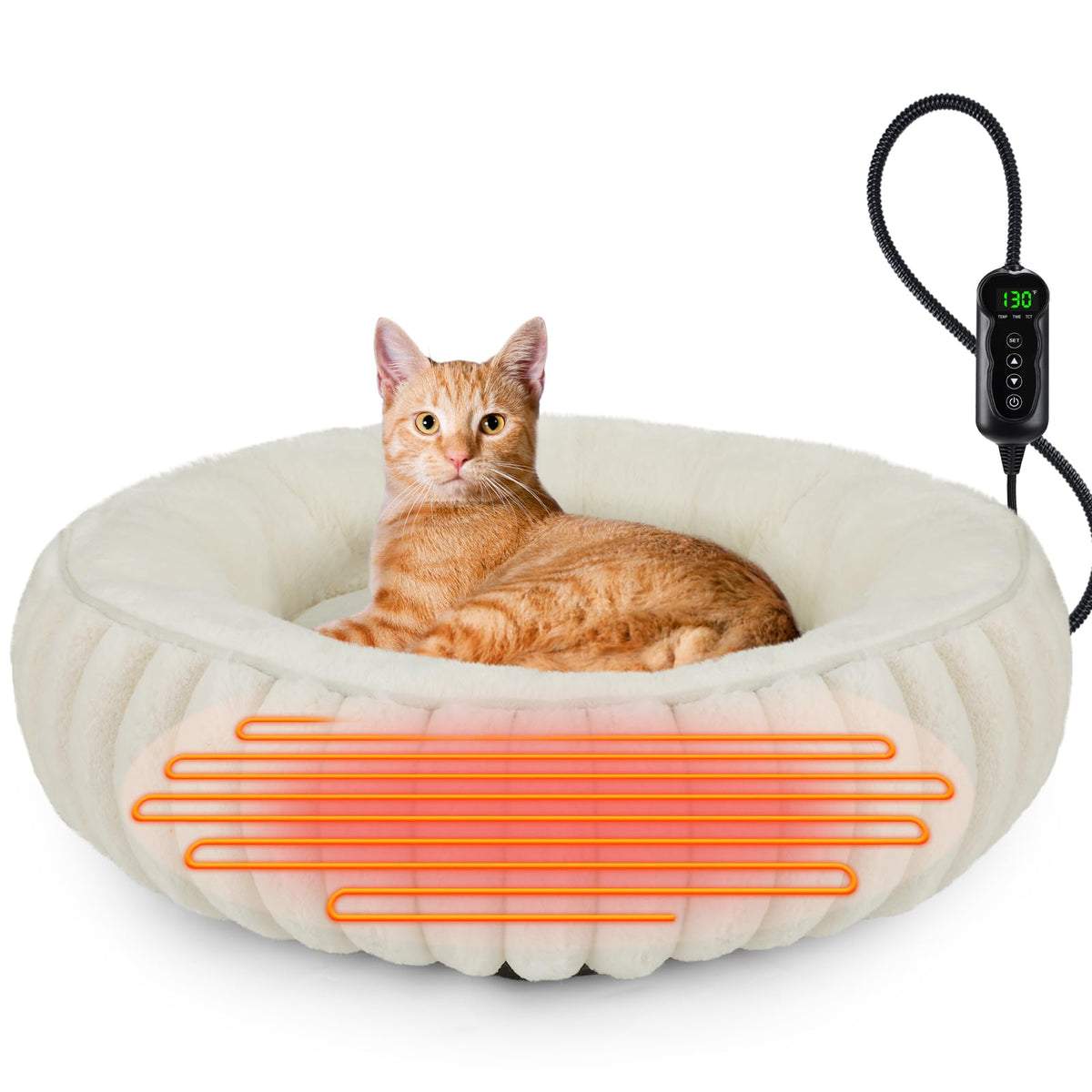 Cama caliente INVENHO para gato, descanso cómodo de 20 pulgadas