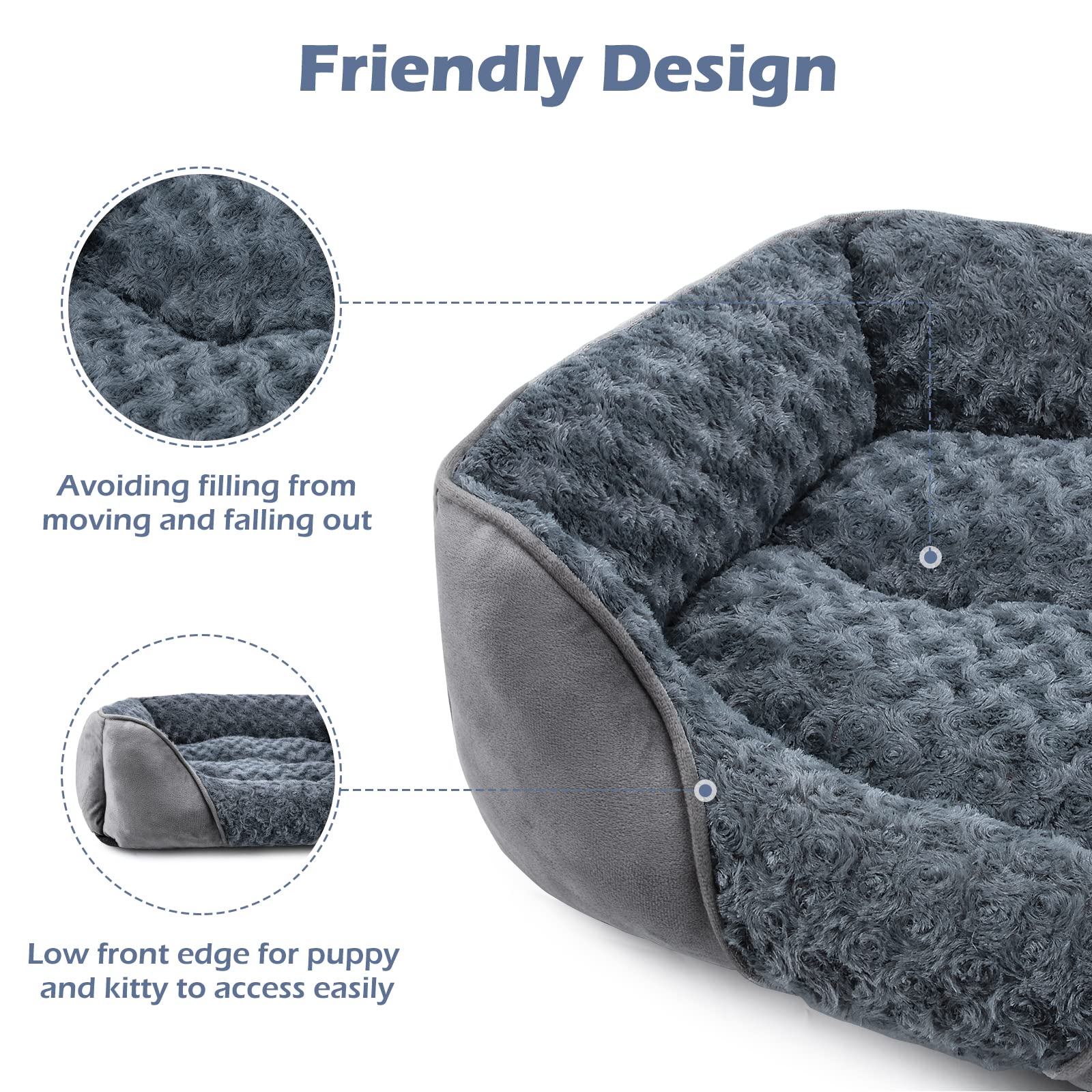 Cama INVENHO con base antideslizante para evitar movimientos durante el descanso.