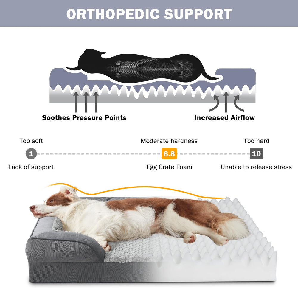 INVENHO cama con espuma tipo huevo, confort inmediato para perros