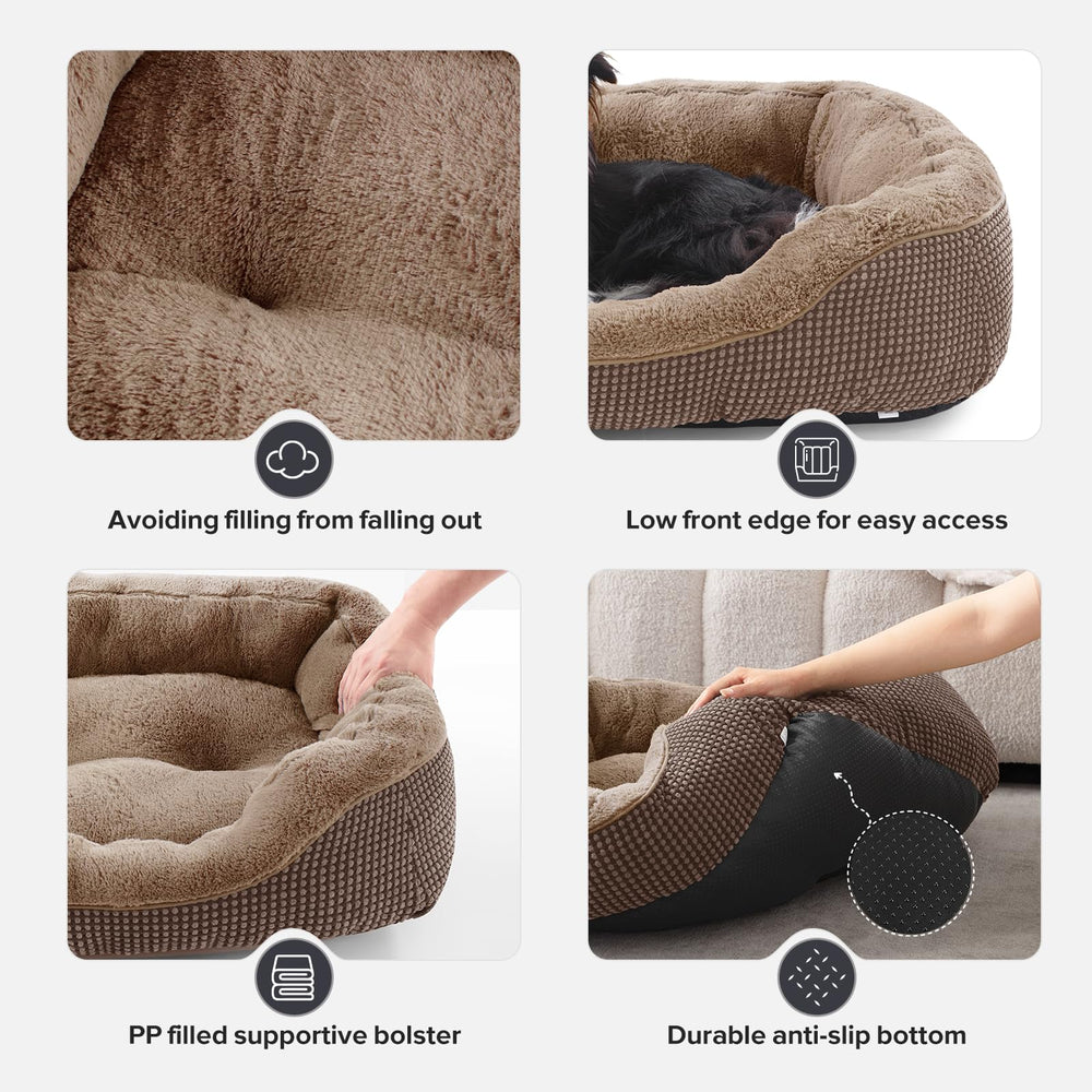 INVENHO diseño rectangular facilita el descanso cómodo de perros grandes.