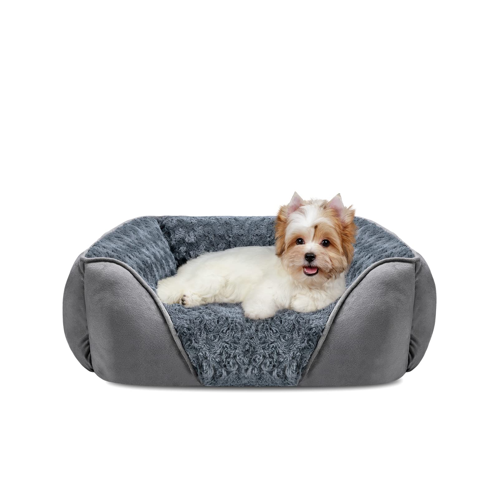 Cama INVENHO rectangular lavable con cobertura de peluche suave para dormir cómodo