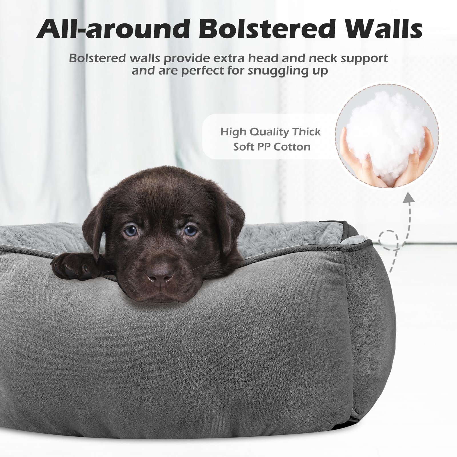 Cama INVENHO en terciopelo suave, ideal para el descanso invernal.