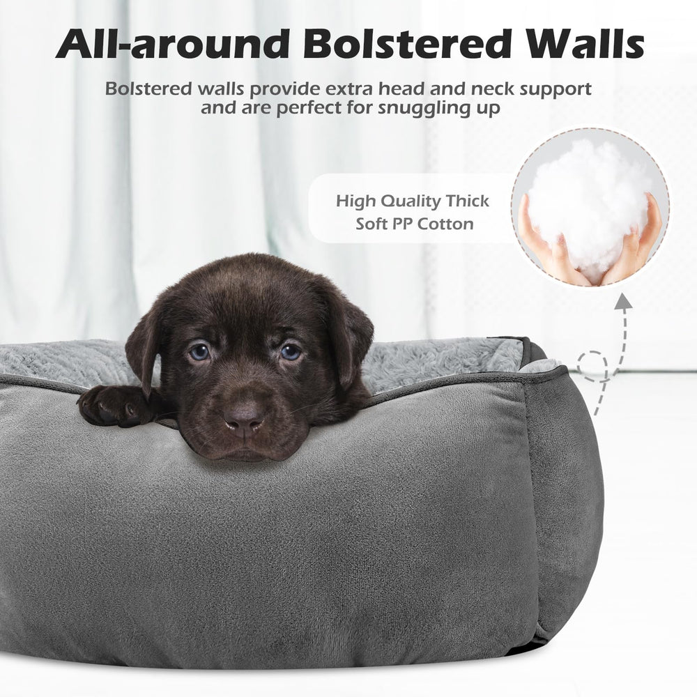 Cama INVENHO en terciopelo suave, ideal para el descanso invernal.