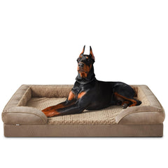 Cama INVENHO XL para perros con forro removible lavable, limpieza rápida.