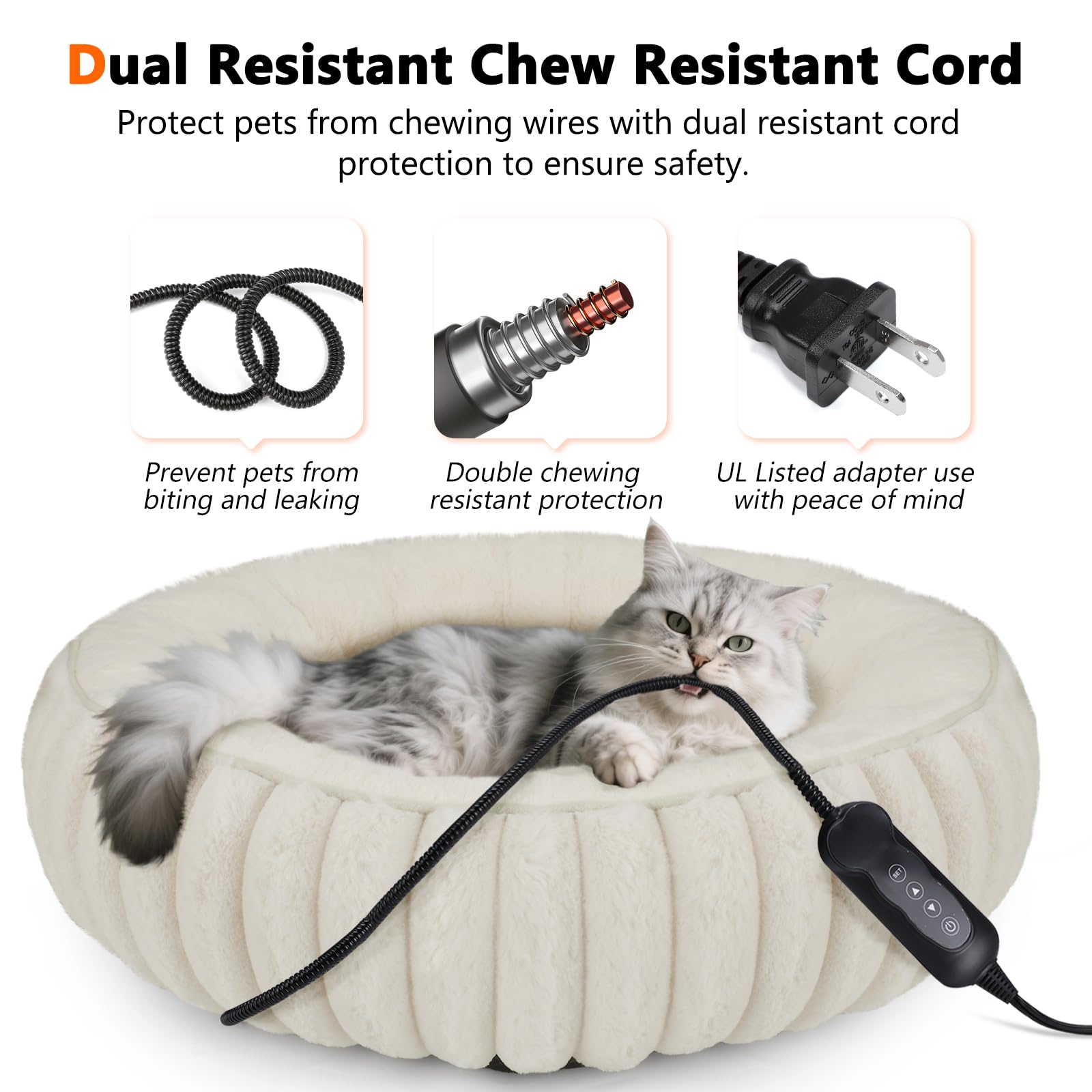 Protección de cable INVENHO con diseño espiral para evitar mordeduras