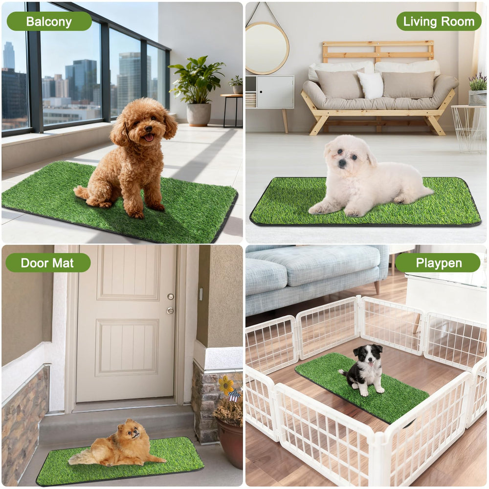 InwodiTeki estera de gram artificial para mascotas, fácil de colocar y limpiar.