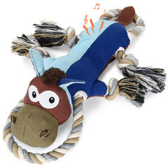 IOKHEIRA juguete para perro en forma de burro navy, ideal para masticar y jugar
