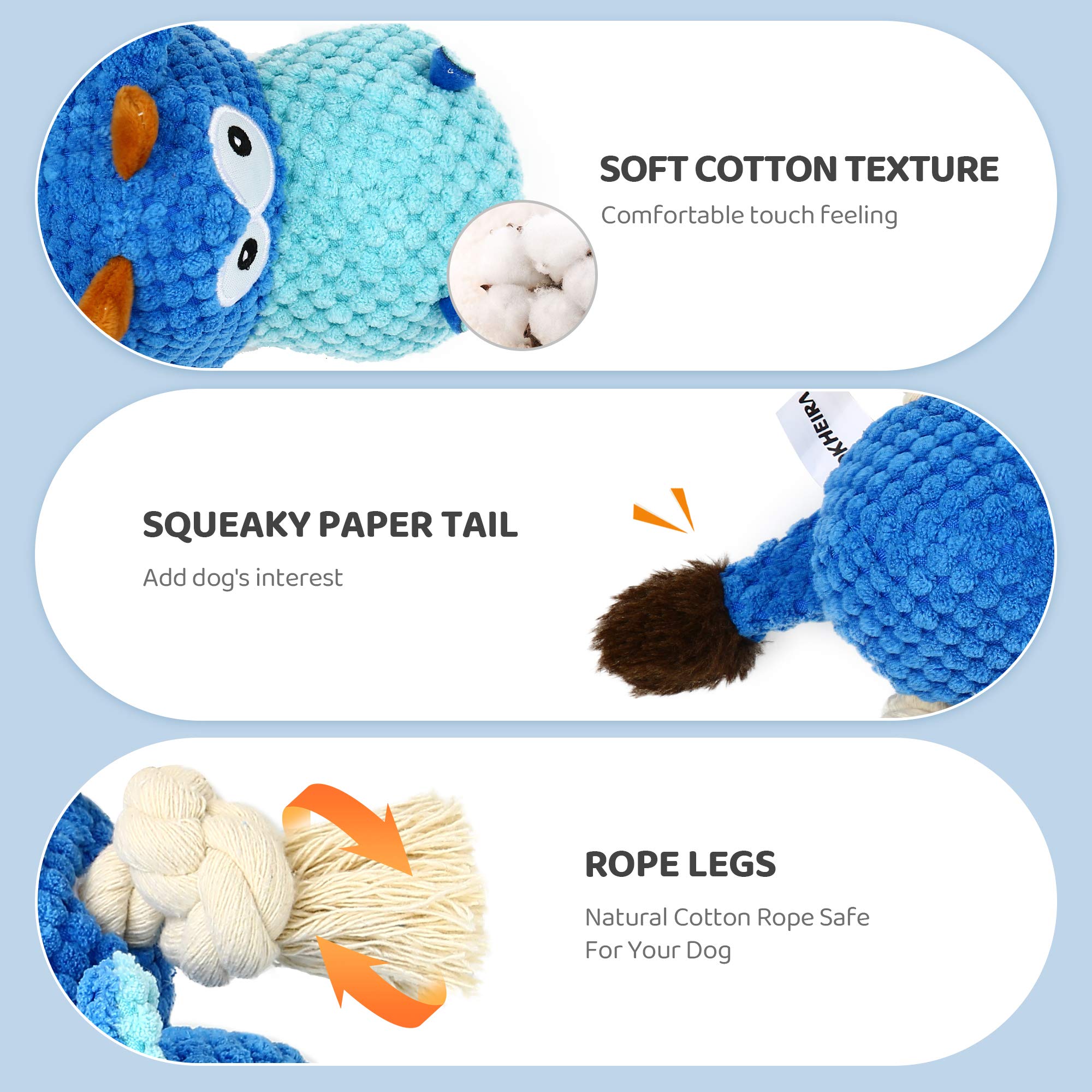 IOKHEIRA peluche crujiente con papel, invita a explorar texturas durante la masticación.