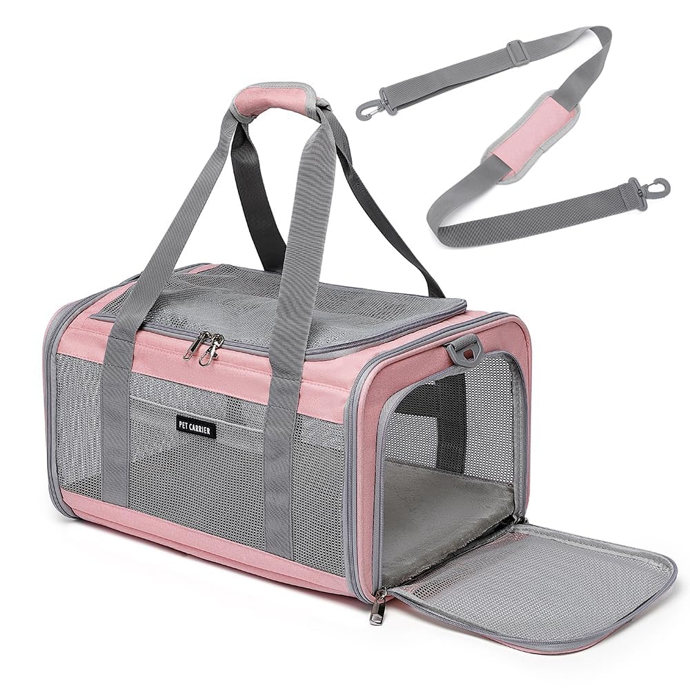 ioview transportadora para mascotas con apertura superior y lateral para acceso cómodo